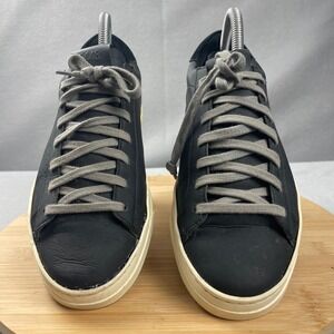 P448 Project Sustainability Black Leather Sneakers EU‎ 39 Size 8.5 Women Italy